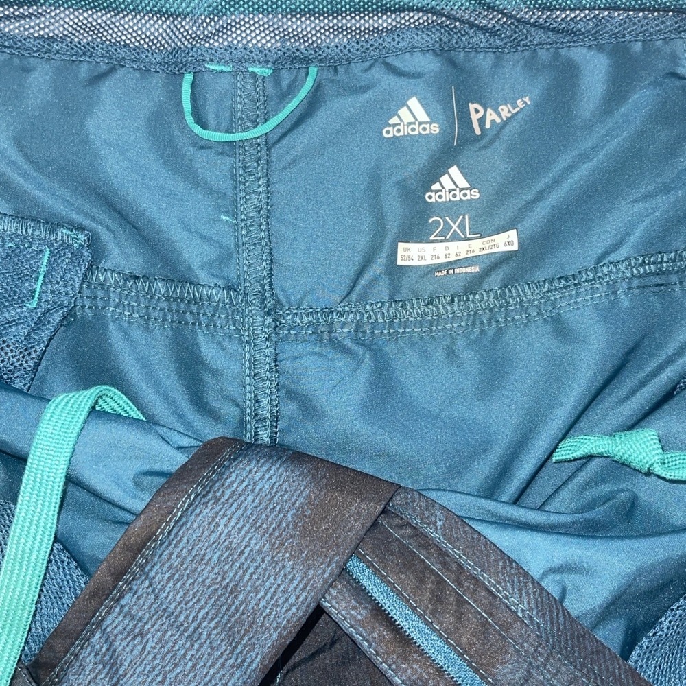 Adidas Board Shorts Terrex Parley Lotus Camo Outdoor 2XL Blue Black Performance - Picture 4 of 9